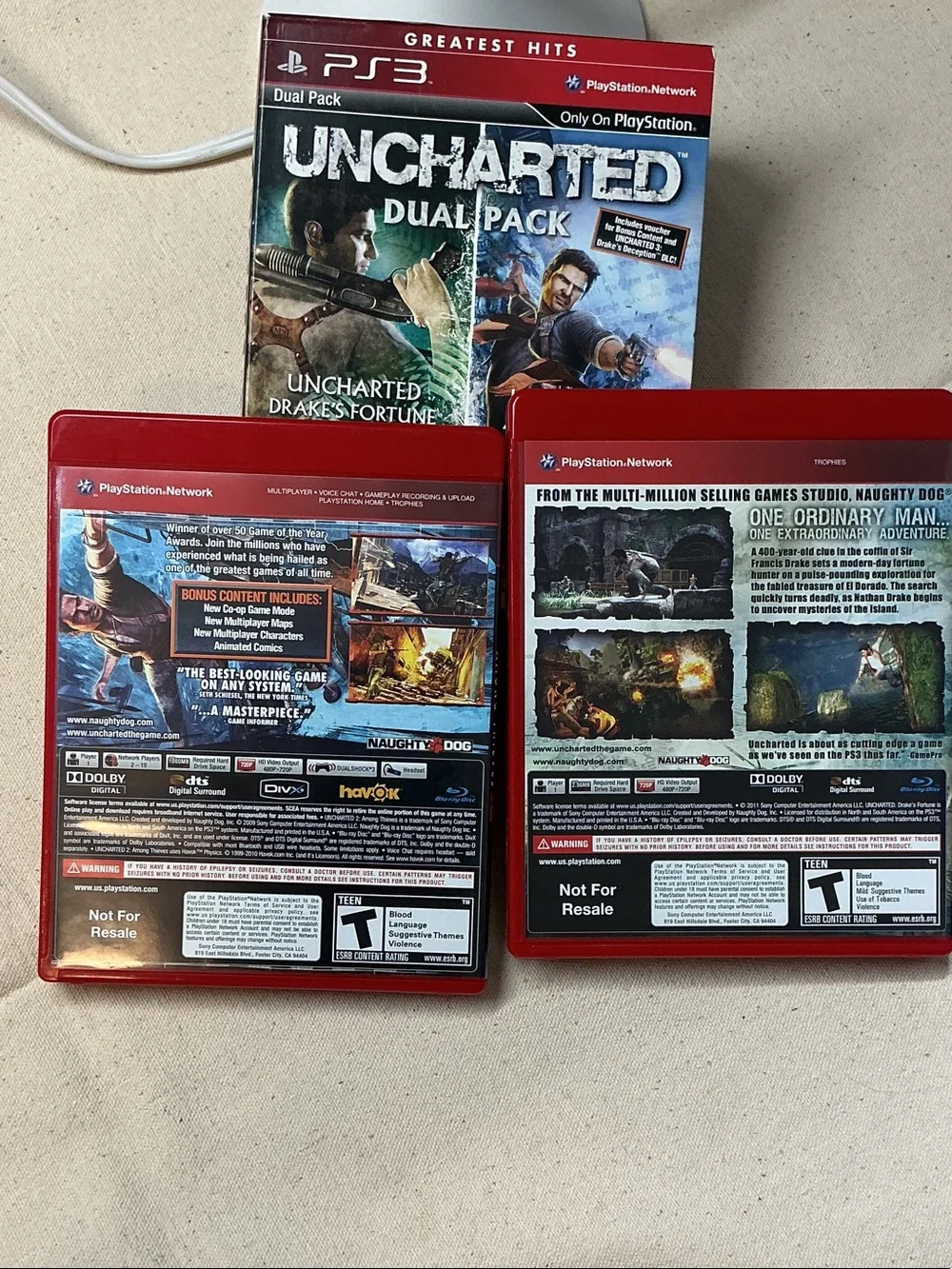 Uncharted Dual Pack PS3 – Blue, Green, Red